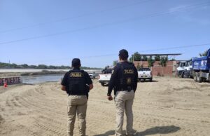 Intensifican acciones de seguridad para garantizar ejecución de obra de descolmatación del río Piura