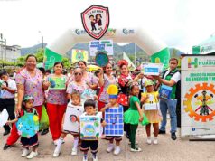 Más de 500 escolares marcharon por el ahorro de energía en Tingo María